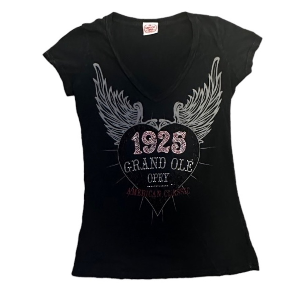 Grand Ole Opry T-shirt Womens Size M Gems Black